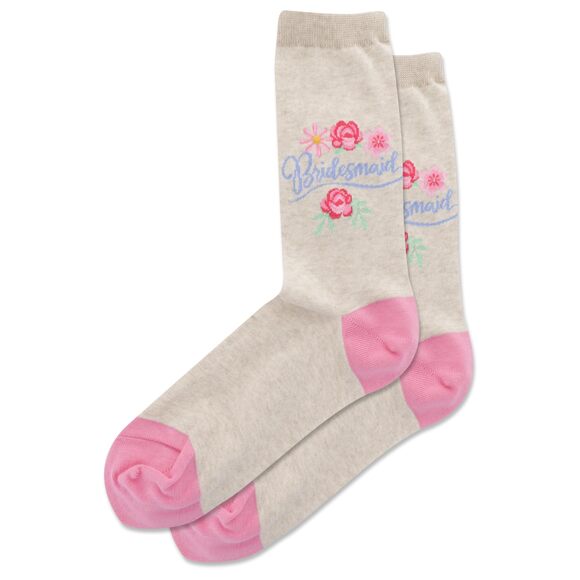 Hot Sox Accessories - Hot Sox Women's Fun Wedding Bliss Crew Socks-1 Pair Pack-Cool & Cute Bride